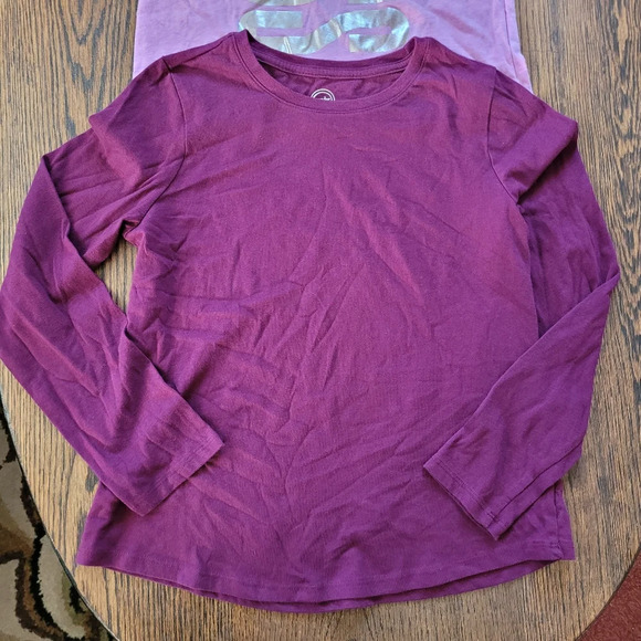 Bundle of 2 Purple Long Sleeve Tops Size Girl's Large 10/12 - Picture 3 of 5